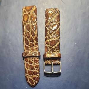 Philip Stein Brown Crocodile Leather Watch Strap